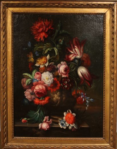 null Ecole française du XIXe siècle dans le goût de Monnoyer

Vase de fleurs sur...