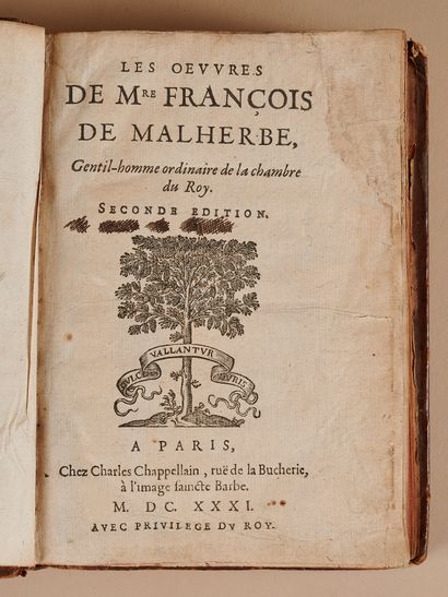 MALHERBE (François de). The works of Mr....
