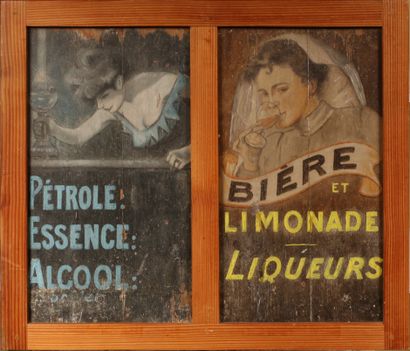 null Début du XXème siècle

Enseignes "Bière" et "Pétrole"

Peintures sur panneau...