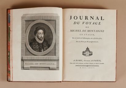 null MONTAIGNE (Michel de). Journal du voyage de Montaigne en Italie par la Suisse...