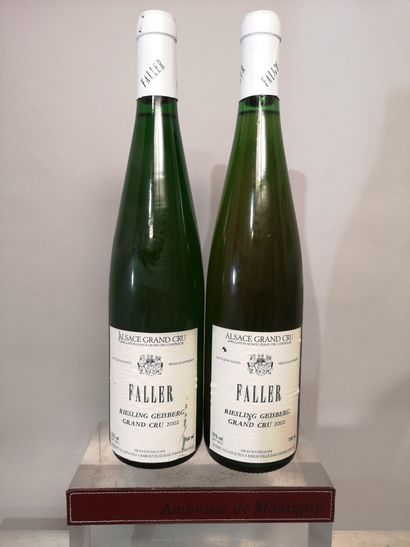 null 2 bottles ALSACE Grand Cru Riesling Geisberg - R. FALLER Fils - 2002
Slightly...