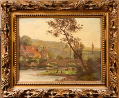null H. PY (XIXème siècle)
Vallée de la Loire en Vaux
Huile sur toile
Signée et datée...