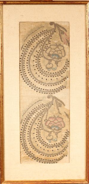 null Deux fragments de broderies ottomanes, XVIIIe – XIXe siècle
Deux panneaux tissés...