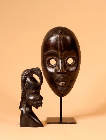 null Liberia
Female mask of dan style
With circular eyes and protruding forehead
H....