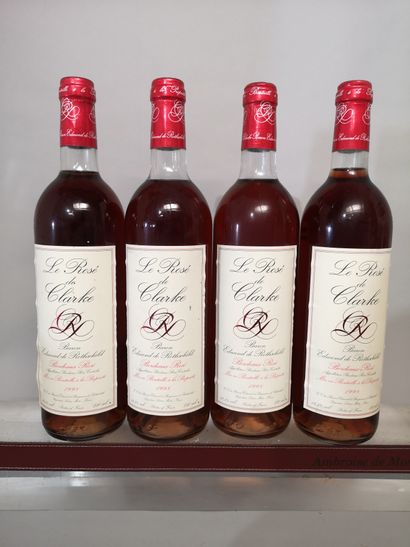 4 bouteilles Le ROSE de CLARKE - Bordeaux...