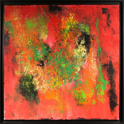 null Franck BRIATTE (Né en 1938)
Composition en rose, vert et noir 
Acrylique sur...