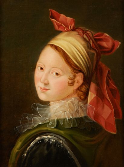 null Dans le goût du XVIIIe siècle
Jeune femme à la coiffe
Huile sur toile
Hauteur...