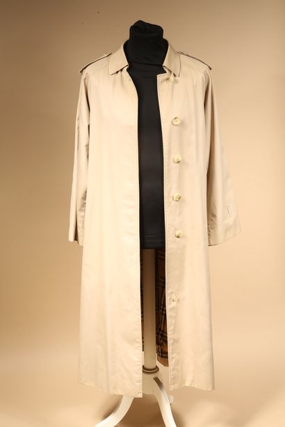null BURBERRY'S 
Trench coat en coton et polyester beige à doublure tartan
Pli creux...