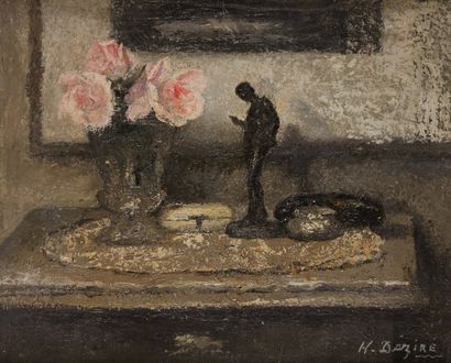 null Henry DEZIRE (1878 - 1965)
Nature morte au bouquet 
Huile sur toile
38 x 46...