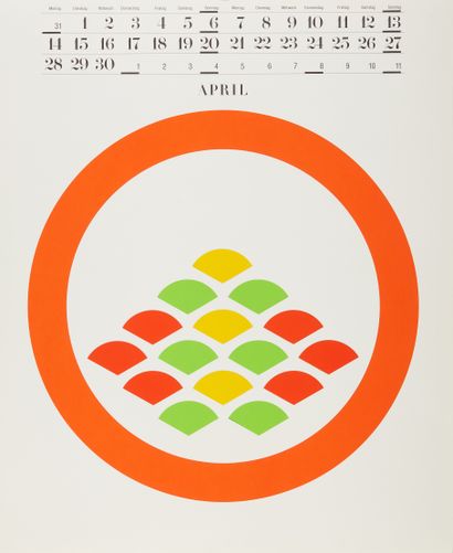 null Lot de deux calendriers à spiral design par Günther MURR pour les années 1986...