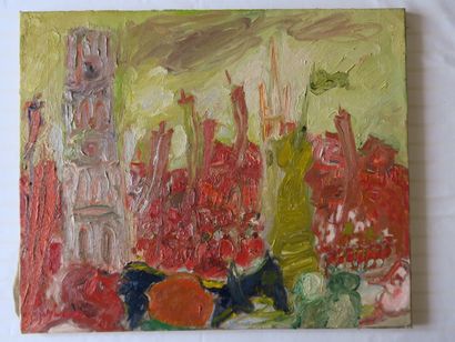 null Jean FUSARO (Né en 1925)
Bruges, 1968
Huile sur toile, signée, datée et située...