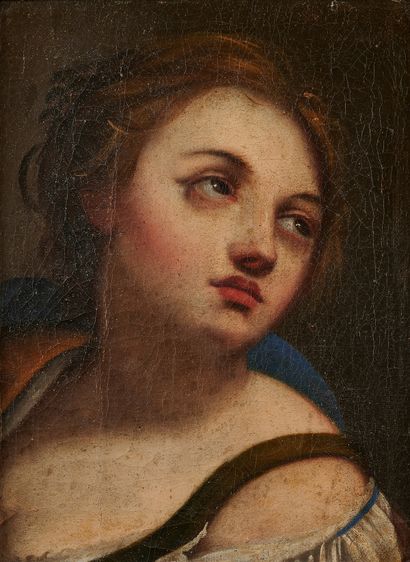 null Ecole de la fin du XIXe siècle 
Portrait de femme en buste 
Huile sur toile
33...