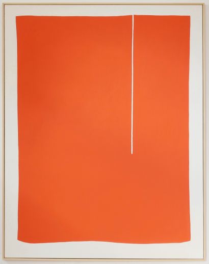 null * Ludovic PHILIPPON (born 1973) 
Cut in the orange, 2019 
Acrylic on linen canvas
146...