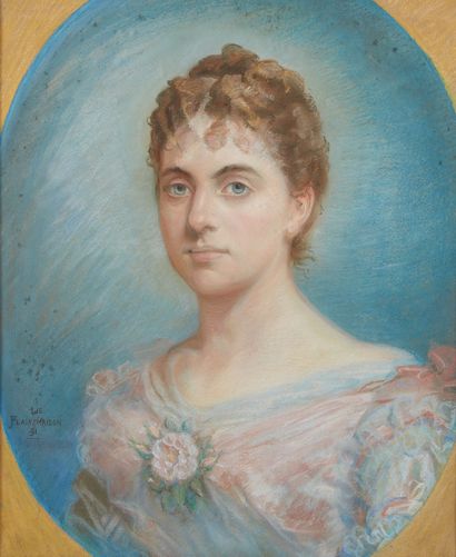null Ecole française de la fin du XIXe
Portrait de jeune femme
Pastel sur papier...