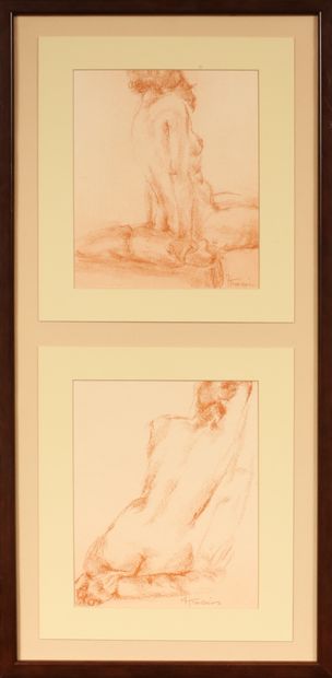 null Martha HRAOUI (XXème siècle)
Etudes de nus 
Six reproductions dans trois montages
Mesurant...
