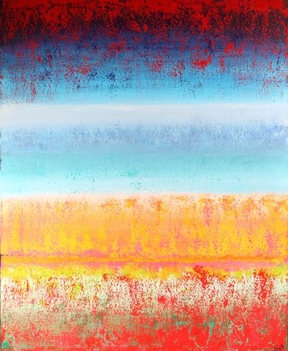 null Franck BRIATTE (Né en 1938)
Composition en rouge, orange et bleu 
Acrylique...