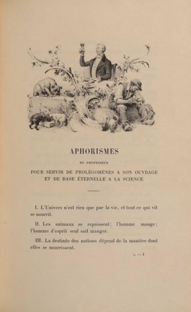 null * [LELOIR]. BRILLAT-SAVARIN (Jean Anthelme). Physiologie du goût. Paris, Carteret,...