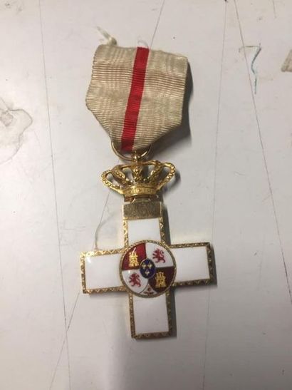 ESPAGNE : Croix du mérite militaire. TTB...