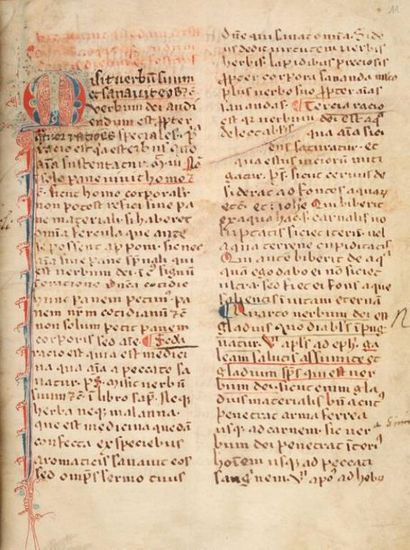 null [Manuscrit]. Recueil de sermons. Latin. France, fin XIIIe-début XIVe siècle....