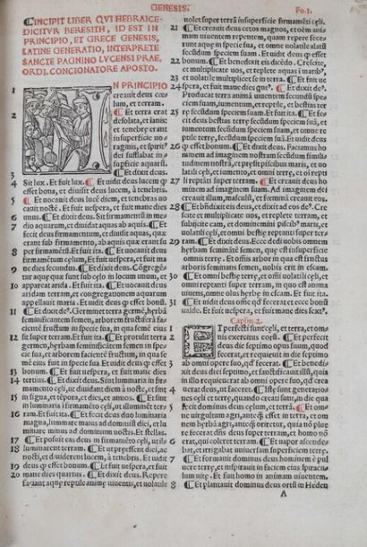 null [Livre du XVIe siècle]. [Bible. Latin. 1528]. Biblia. Habes in hoc libro prudens...