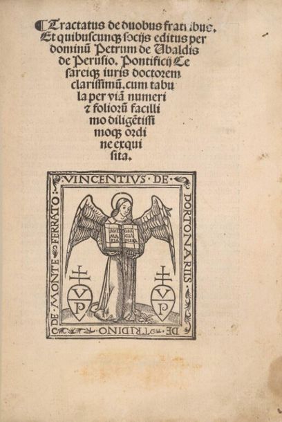 [Livre du XVIe siècle]. BALDUS DE UBALDIS....