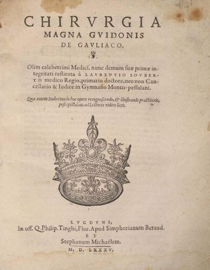 null [Livre du XVIe siècle]. GUY DE CHAULIAC. Chirurgia magna Guidonis de Gauliaco,...