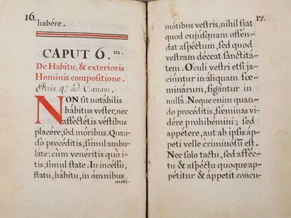 null [Manuscrit]. [Règle augustinienne, XVIIe siècle]. Regulae beati patris nostri...