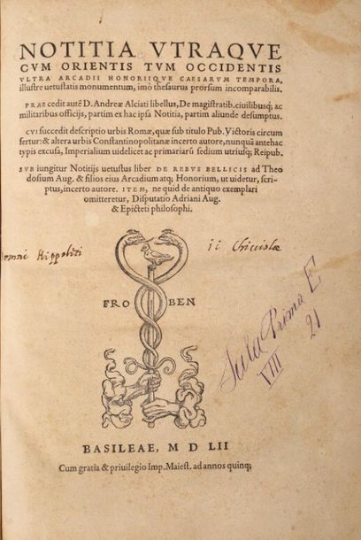 null [Livre du XVIe siècle]. [GELENIUS (Sigismundus) [Ed.]. Notitia utraque cum Orientis...