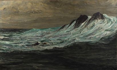 Auguste MATISSE (1866-1931). Auguste MATISSE (1866-1931).
La vague.
Huile sur toile...