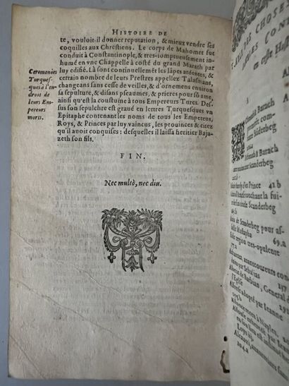 null [Livre du XVIe siècle]. [Albanie]. LAVARDIN (Jacques de). Histoire de Georges...