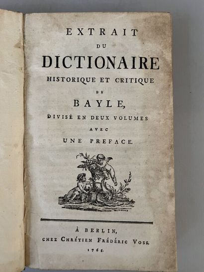 null BAYLE (Pierre) ; FRÉDÉRIC II (roi de Prusse). Extrait du Dictionnaire historique...