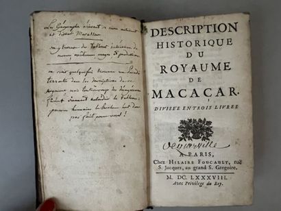 null [GERVAISE (Nicolas)]. Description historique du royaume de Macaçar A Paris,...