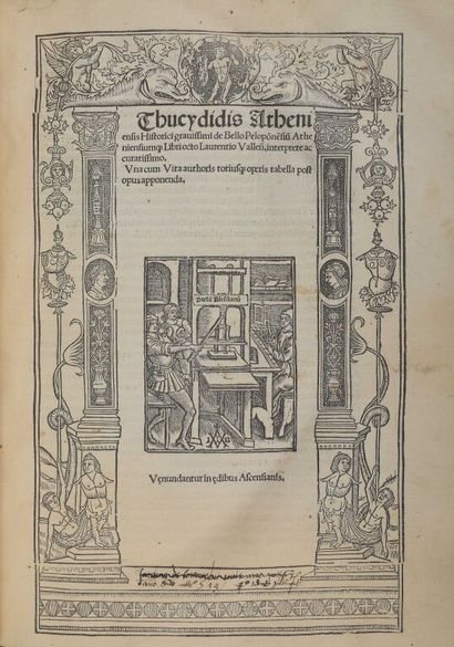 null [Sixteenth-century book]. [Josse BADE]. JUSTINUS. FLORUS. SEXTUS RUFUS. THUCYDIDE....