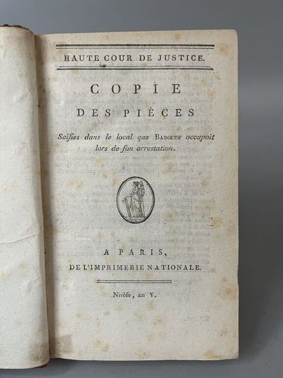 null [French Revolution]. [BABEUF (Gracchus)]. High Court of Justice. Copy [- Continuation...