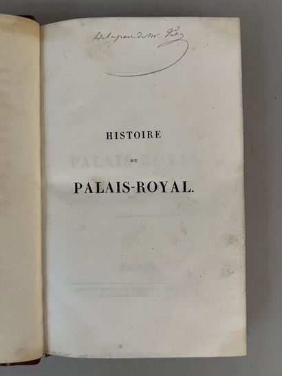null [Reliure aux armes]. [VATOUT (Jean)]. Histoire du Palais-Royal. Paris, s.n....