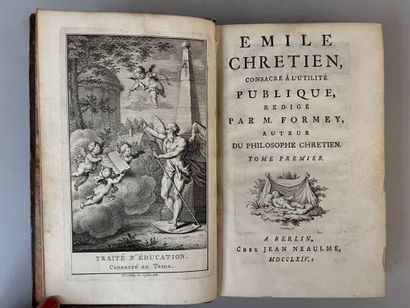 null FORMEY (Johann Heinrich Samuel). Émile chrétien, consacré à l'utilité publique...