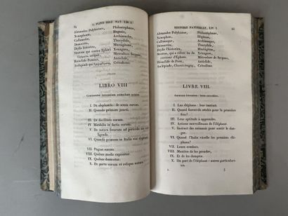 null [PLINE]. Histoire naturelle. Paris, Panckoucke, 1929-1933. 20 vol. in-8, veau...