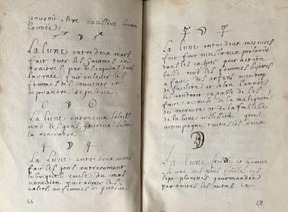 null [Manuscrit]. [Astrologie]. Manuscrit de la fin du XVIIe ou du début du XVIIIe...