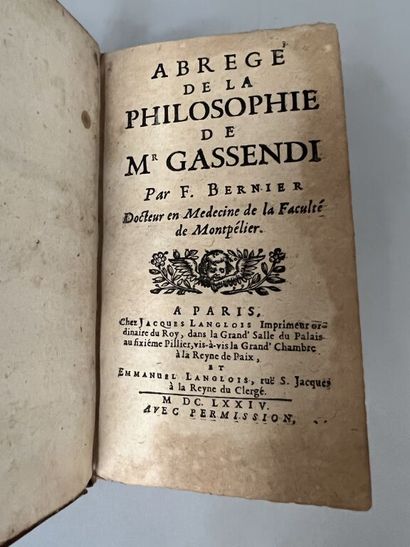 null [Gassendi]. BERNIER (François). Abrégé de la philosophie de Mr Gassendi. A Paris,...