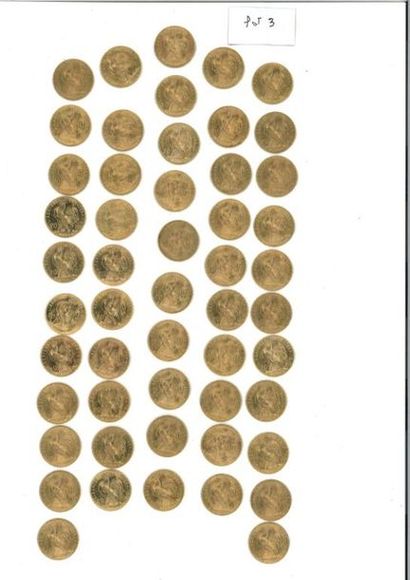 null FRANCE: 
-1 x 20 gold francs (900 thousandths) COQ DE CHAPLAIN, 1907.
-2 x 20...