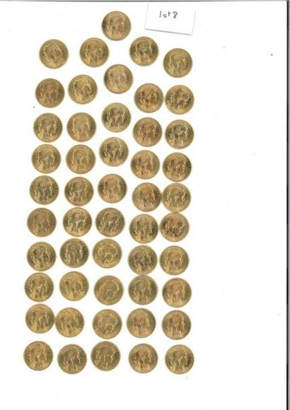null FRANCE:
-7 x 20 gold francs (900 thousandths) COQ DE CHAPLAIN, 1907.
-4 x 20...