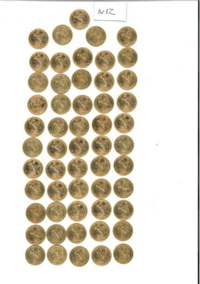 FRANCE: 
-4 x 20 gold francs (900 thousandths)...