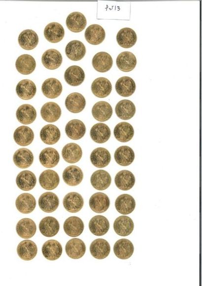 FRANCE:
-7 x 20 gold francs (900 thousandths)...