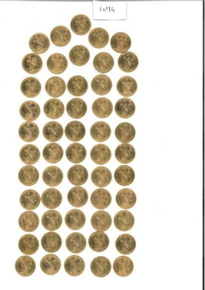 FRANCE:
-6 x 20 gold francs (900 thousandths)...