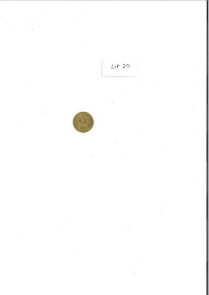 null FRANCE :
-1 x 20 francs or (900 millièmes) LOUIS XVIII BUSTE HABILLE, 1815,...