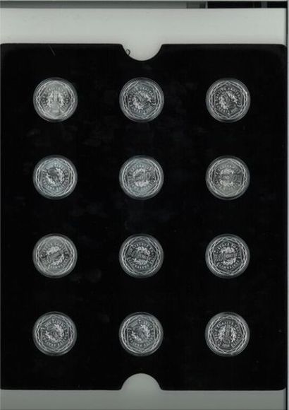 null Set of silver coins comprising : 

- The Euros of the Regions. 24 10 Euros silver...