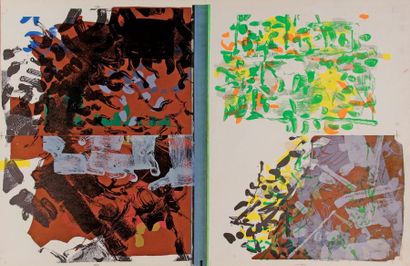RIOPELLE, JEAN-PAUL (1923-2002) 5 Lithographies. 5 épreuves d'essais pour la revue...