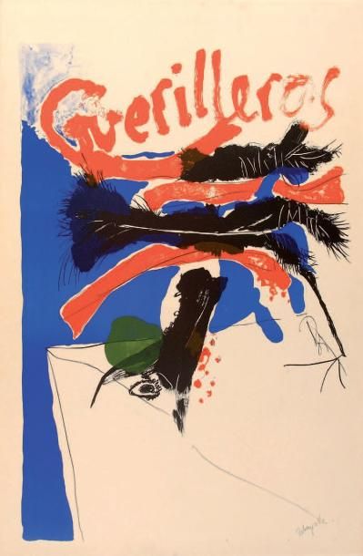 REBEYROLLE, PAUL (1926-2005) Guerilleros. Lithographie en couleur sur vélin d'Arches...