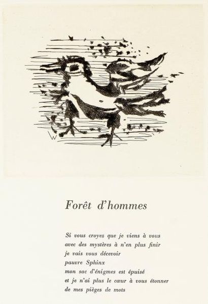 [WOGENSCKY] COANET (GEORGES) Forêt d'hommes. Illustré d'eaux-fortes de Robert Wogenscky....