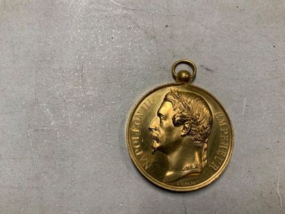 null MEDAILLE de récompense au profil de Napoléon III, Empereur, "Honneur aux hommes...